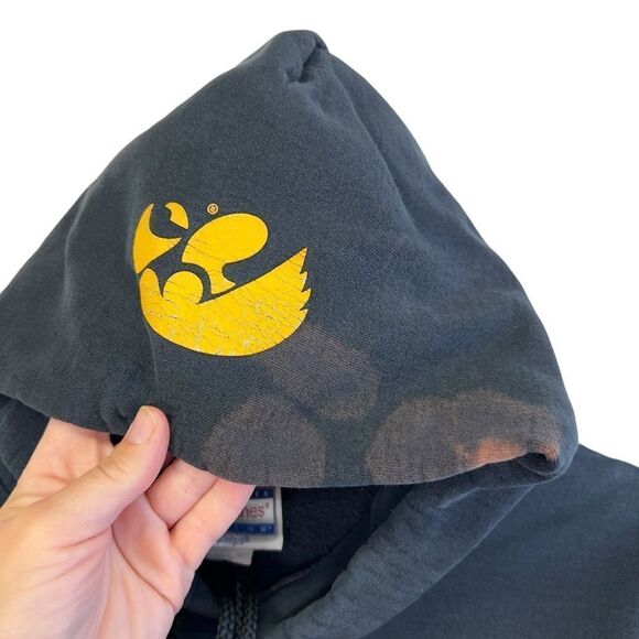 Vintage Hanes Iowa Hawkeye Rowing hoodie-distressed well worn with defects - Picture 9 of 16
